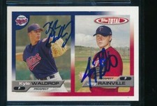 2005 Topps Total #719 Jay Rainville Kyle Waldrop dual signed autograph set break