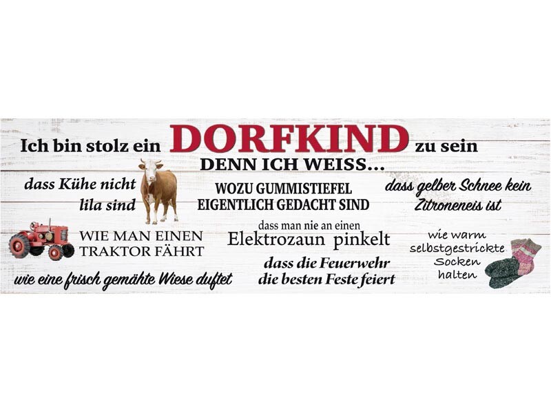 Emaille Becher 0,5L Von Blechwaren Fabrik Braunschweig – Motiv 'DORFKIND UND STOLZ', Robust & Pflegeleicht