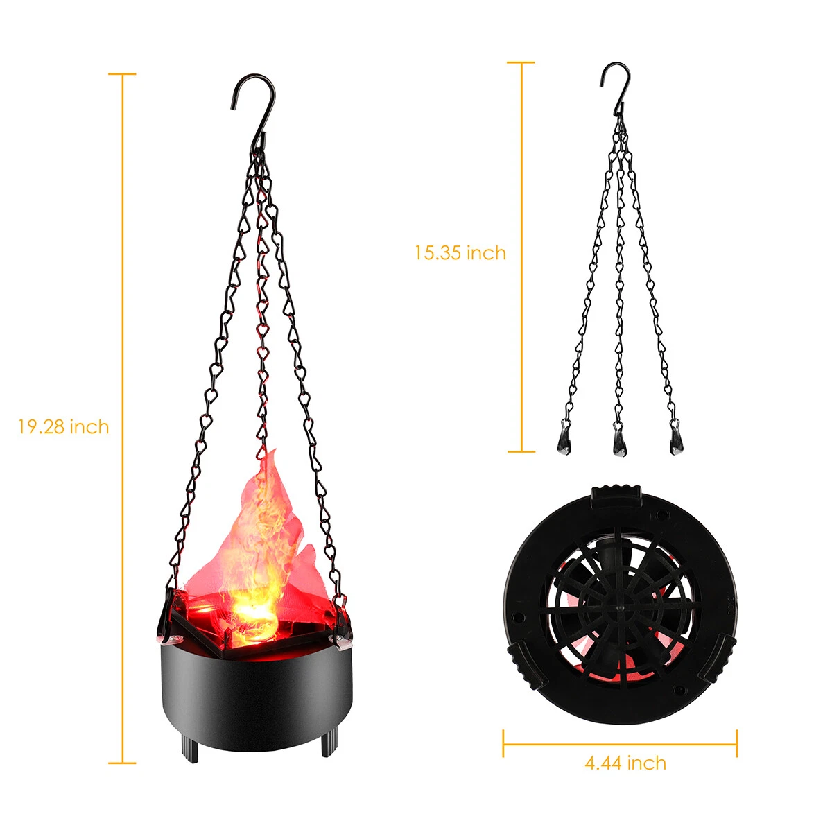 3W LED Artificial Fire Lamp Fake Flame Effect Lamp 3D Fire Campfire  Decoration | eBay