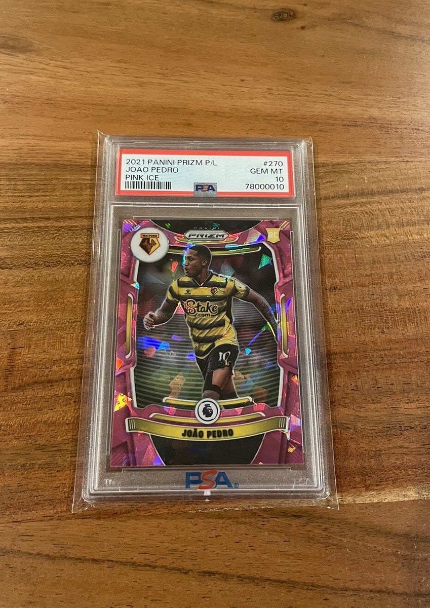 Joao Pedro 2021-22 Panini Prizm Premier Pink Ice Prizm PSA 10 Gem