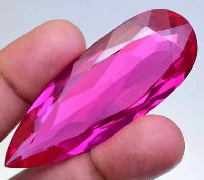 Flawless 157.30 Ct Natural Mogok Pink Ruby Pear Cut BIG-SIZE Certified Gemstone