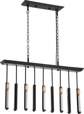 Nuvo Zanzibar 9 Light Textured Black Antique Nickel Chandelier/Island Light $750
