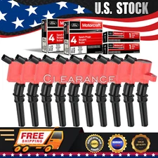 10x Motorcraft Spark Plugs SP479 & Ignition Coils DG508 for Ford F550 F450 V10