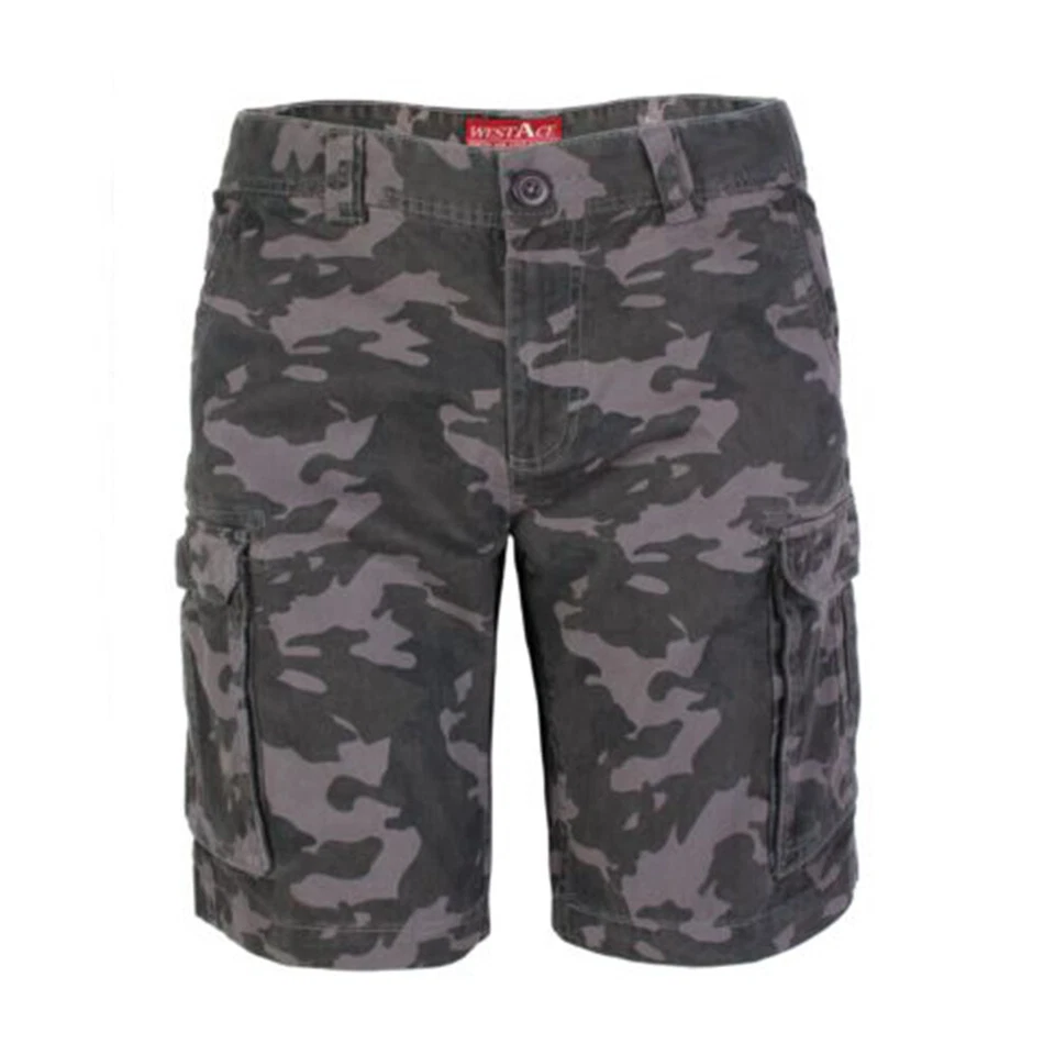 Pantalones Cortos de Combate de Carga Camuflaje para Hombres Ejército Trabajo Informal Algodón Chino Medio Pantalón Camuflado Foto 4 de 4