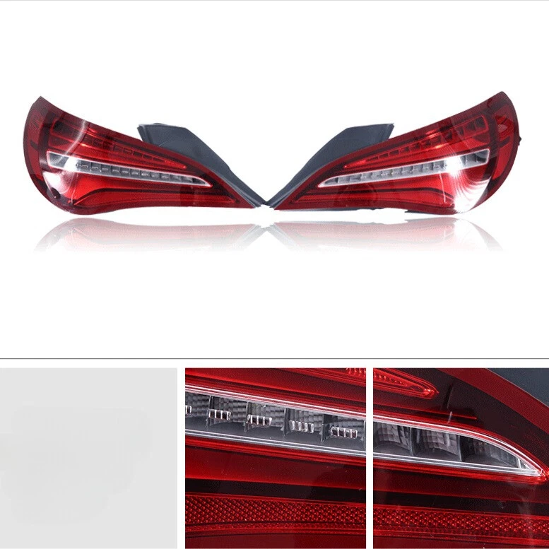 For Mercedes-Benz CLA Red 2014-2018 LED Turn Signal A Set Tail Lights Assembly - Image 2 of 4