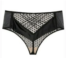 Victoria's secret Starbust Black High waist Thong Medium