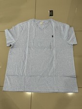 NWT Polo Ralph Lauren Men s XXL BLUE Classic Fit Pony V-Neck T-Shirt MSRP 39.50