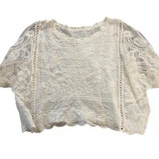 Unbranded Lace Cap Sleeve White Medium