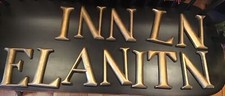 12 Wooden Letters Gold Leaf Type Paint 6  Tall Loose