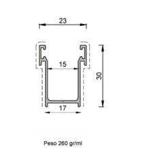 Guide in alluminio con spazzolino antivento - guide tapparella porte e finestre