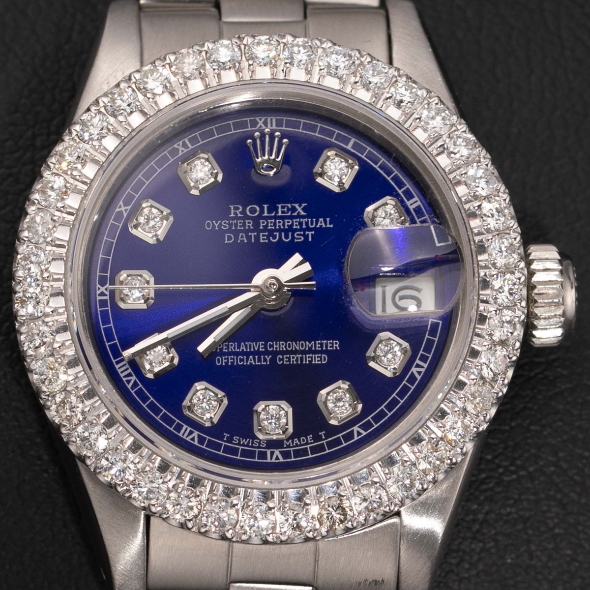 【極美品】❤️今だけお得‼️激レア❤️Dior❤️クリスチャンディオール❤️ Rolex Datejust 69160 Diamond Bezel Oyster Watch 26mm Midnight Blue