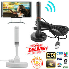 UK Best Portable TV Antenna Indoor Outdoor Digital HD Freeview Aerial Ariel.