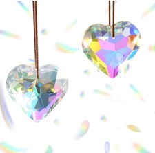 Sun Catcher Heart  Prism Pendant Suncatcher Rainbow Maker Window Hanging UK