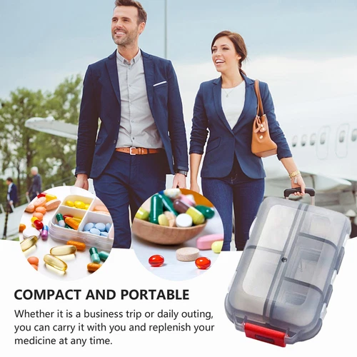 2/5PCS Travel Pill Case Pocket Pharmacy Portable Small Organizer Weekly Box - Bild 11 von 19