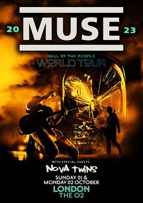 MUSE A3 UK TOUR LONDON 2023 PRINT POSTER ALBUM WALL ART CD DECOR