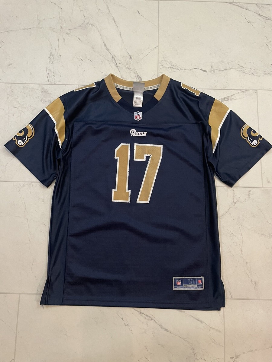 NFL Pro Line WOODS Youth XL Jersey Los Angeles Rams Blue and Gold