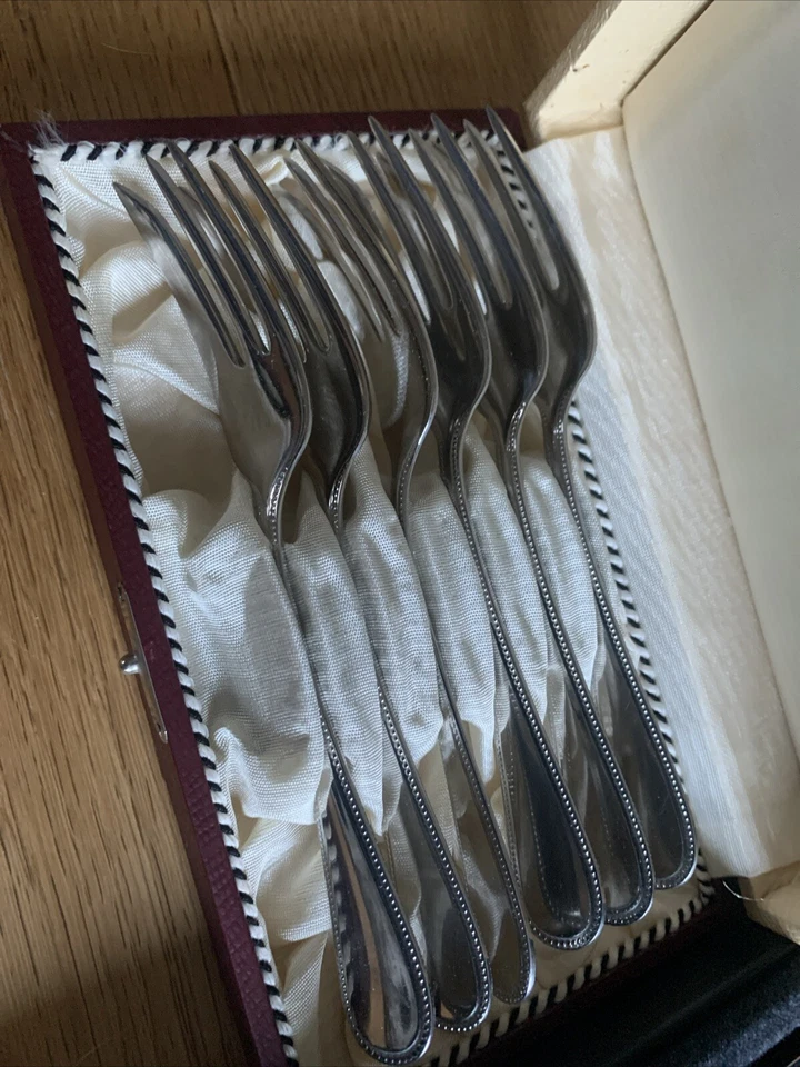 Auerhahn Perlrand Perl Edelstahl Besteck 6 Personen 30 Teile - Bild 3 von 4