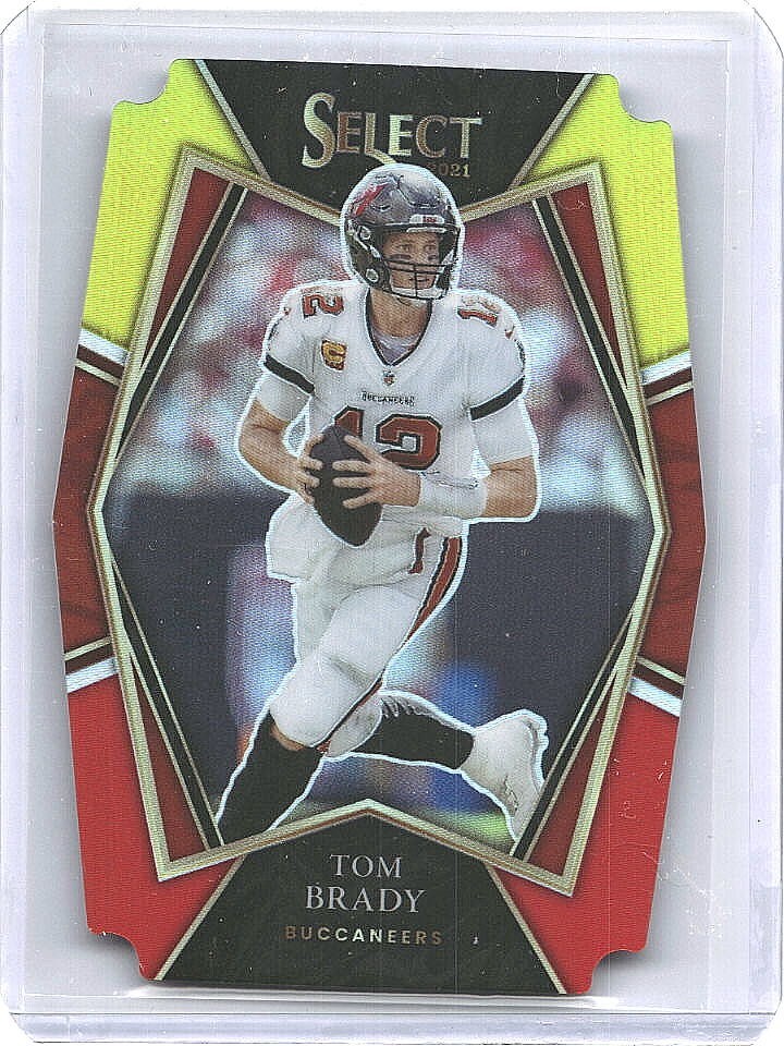 Tom Brady 2021 Select Premier Level Yellow Red Die-Cut Prizm SP 🔥 Buccaneers 🔥