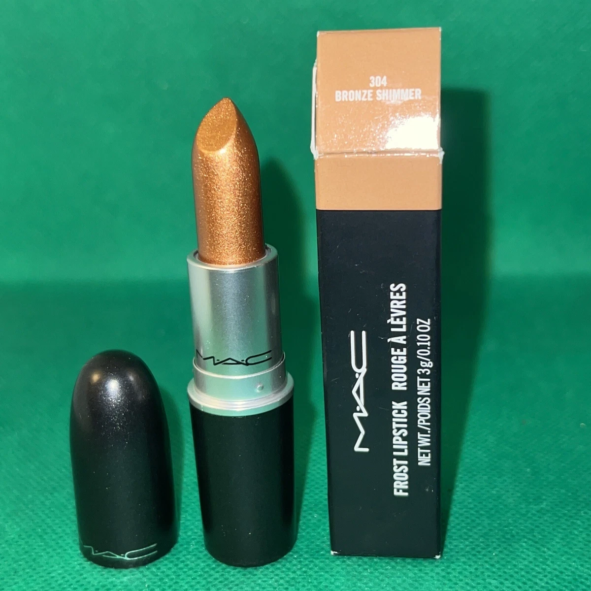 MAC COSMETICS FROST LIPSTICK 304 BRONZE SHIMMER BNIB 0.10oz 3g