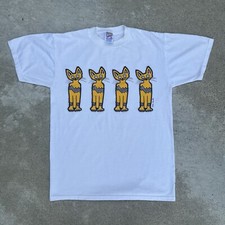 Keith Haring Dancing Cats t-shirt Medium 90s usa made single stitch art tee 02