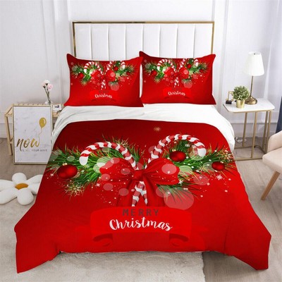 Christmas Gifts Xmas Snowman Santa Claus #1 Quilt Duvet Cover Set Bed Linen