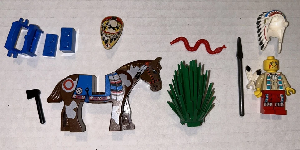 Lego 6709 Tribal Chief Western Indians Vintage 1997 Paint Horse Accessories - Image 4 of 4
