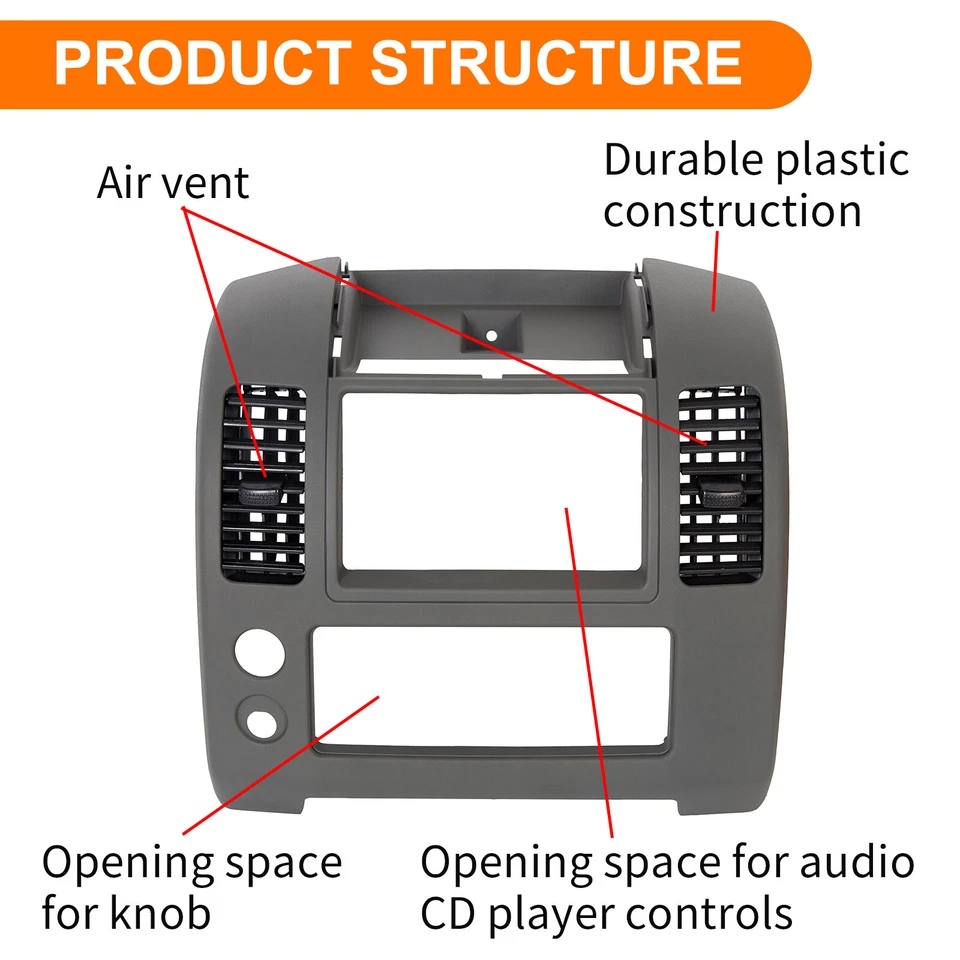 Para 05-20 Nissan Frontier Panel de instrumentos Panel de instrumentos Tapa Bisel Foto 3 de 4
