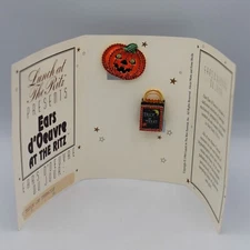 Lunch at the Ritz Trick or Treacle Pumpkin Earrings Halloween Clip
