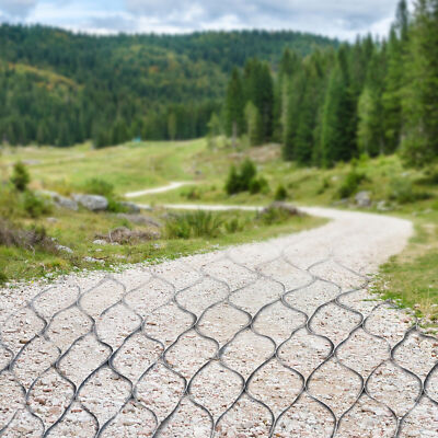 GEO GRID GROUND GRID, GEO CELL GRID 9x17FT, GRAVEL GEO GRID 4 INCH HIGH ， TENSIL