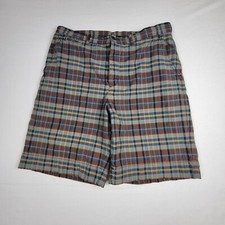 Polo Ralph Lauren Shorts Men  s 34x9 Madras Plaid Cotton Button Fly Y2K VTG