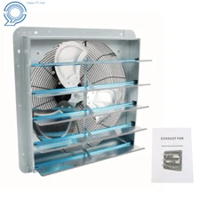 Shutter Exhaust Fan 20 Inch Aluminum High Speed Wall Mounted Greenhouse Garage