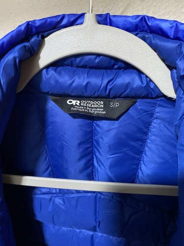 Outdoor Research Helium Down Puffer Jacket Men’s Size Small Topaz Blue 800 FP - Picture 5 of 8