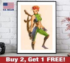 Marvel vs Capcom 2 Marrow X-Men Poster 18" x 24" Print  MVC2 GameRoom Art