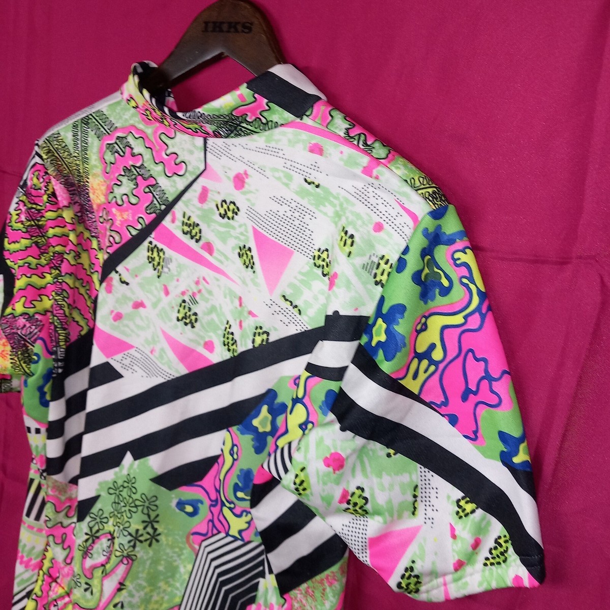Maillot Cycliste Vintage SMS Santini Années 90 - Multicolore, Taille XXL, Manches Courtes
