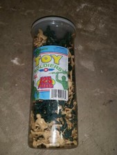 125 pieces Toy Soldiers Made in USA Processed Plastic Co in Container
