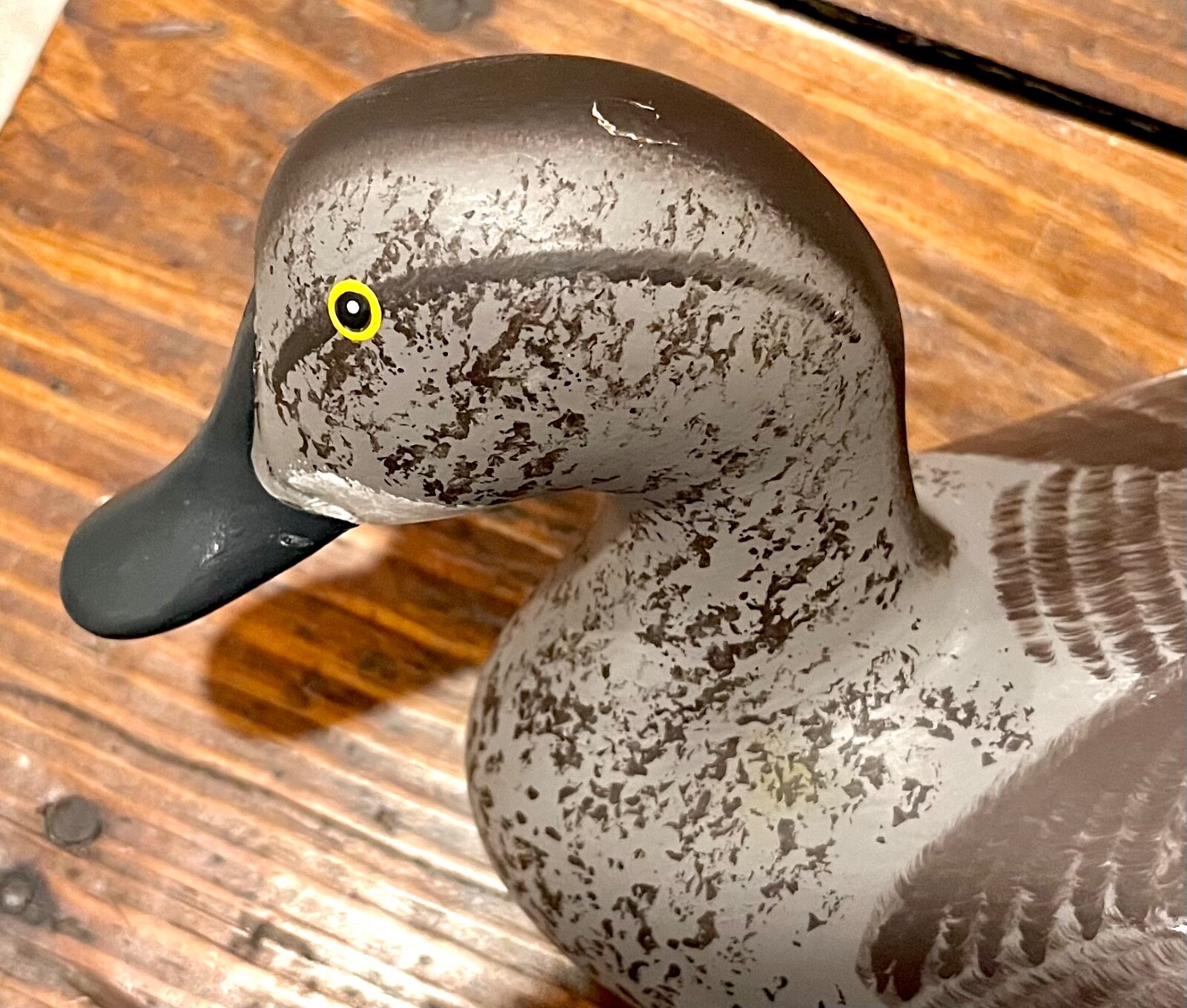 Joey Jobes signed 1989 vintage blue winged teal hen decoy duck Havre de