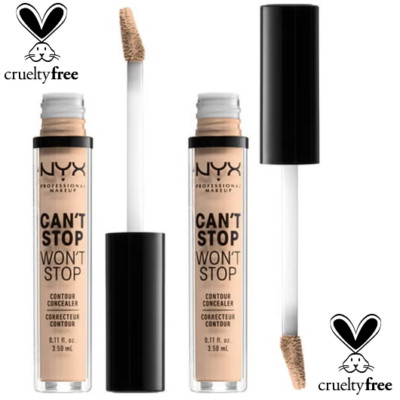 X2 NYX Cant Stop Wont Stop Contour Concealer 24H Matte Finish - 06 Vanille