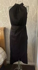 New Look Black Halter Neck Dress Size 10 Great Condition