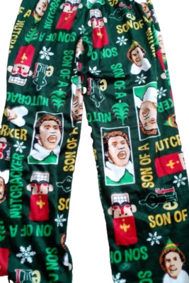 ELF Christmas Pajamas Pants Size L Men's Son of a Nutcracker 100% Polyester