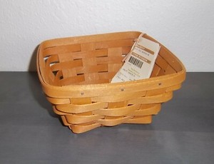 Longaberger ~ 2013 July Booking Tapered Basket  ~ Warm Brown ~7-1/4” Sq x 3-1/2H