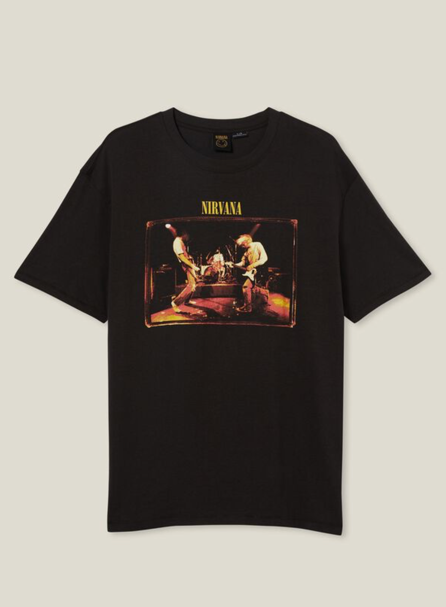 Cotton:On Men's Premium Loose Fit Nirvana Muddy Banks Music T