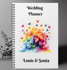 Personalised  Wedding Planner. Spiral Book Wedding Organiser Everything You Need