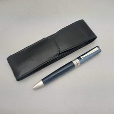 MONTEGRAPPA 1912 ESPRESSIONE BLUE CELLULOID SILVER 925 BALLPOINT PEN VINTAGE RAR