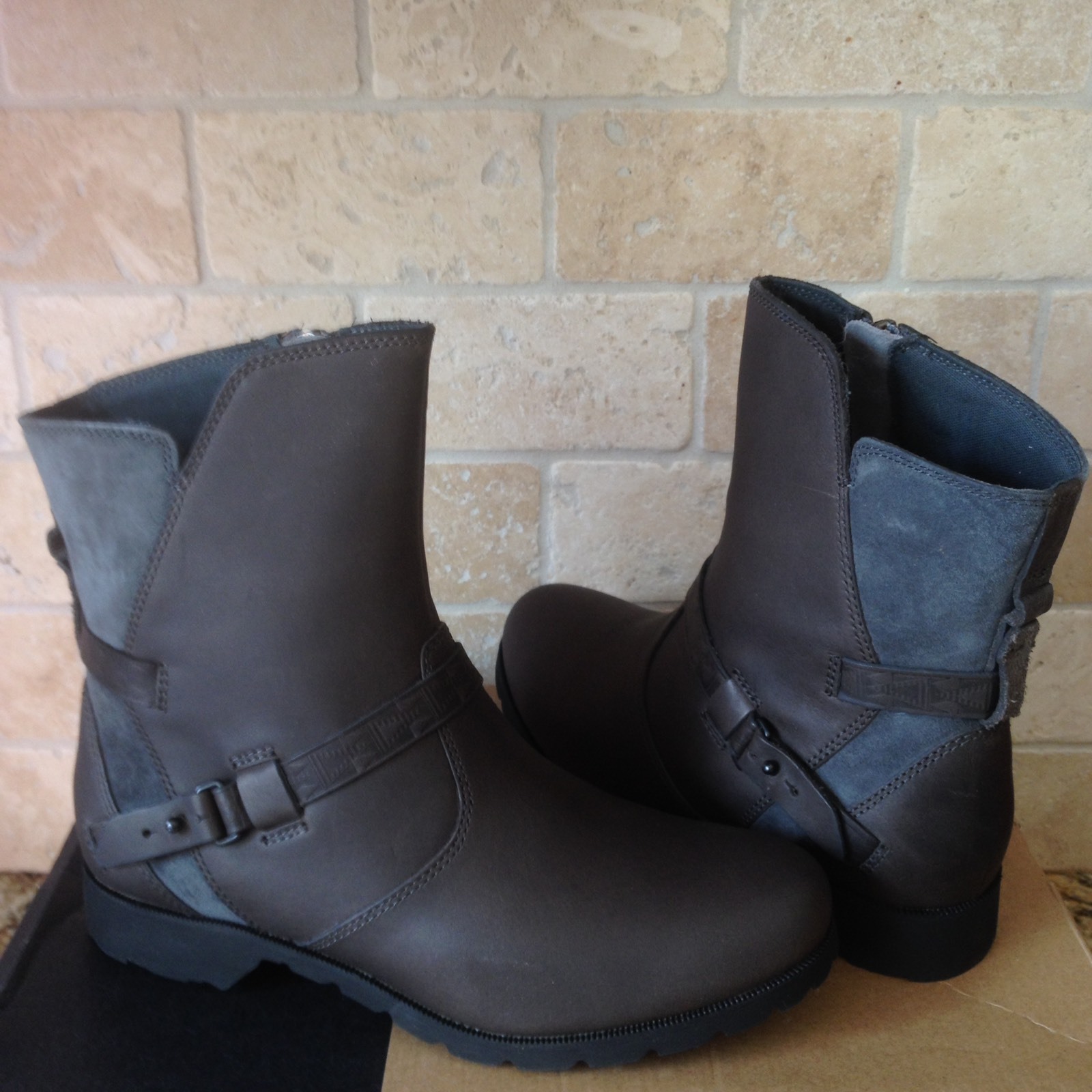 TEVA DE LA VINA MOSAIC GRAY LOW WATER-PROOF LEATHER SHORT BOOTS SIZE 5 Damenschuhe TEVA DE LA VINA MOSAIC GRAY LOW WATER-PROOF LEATHER SHORT BOOTS SIZE 5 Damenschuhe