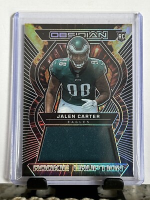Jalen Carter 2023 Obsidian Rookie Eruption Memorabilia Rookie Card /199