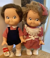 Vintage 1988 Campbell Soup Kids 10" Dolls - Boy And Girl - Special Edition
