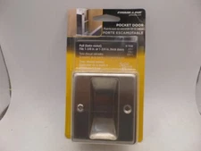 PRIME-LINE N 7238 SATIN NICKEL, POCKET DOOR PULL 1-3/8" TO 1-3/4" THICK