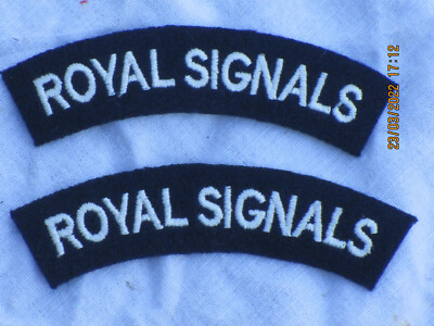 Schultertitel: ROYAL SIGNALS, REPRO , 1 Paar