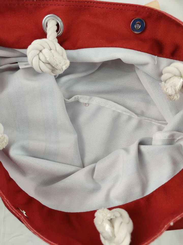 Bolso de Mano Miami Heat Asas de Cuerda Lado Blanco 21 Imán Cierre a Presión Rayas Negro Rojo Foto 3 de 4