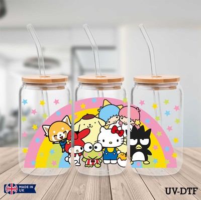 Kitty UV DTF Aufkleber - 16oz Libbey Dose Glasfolie yn881